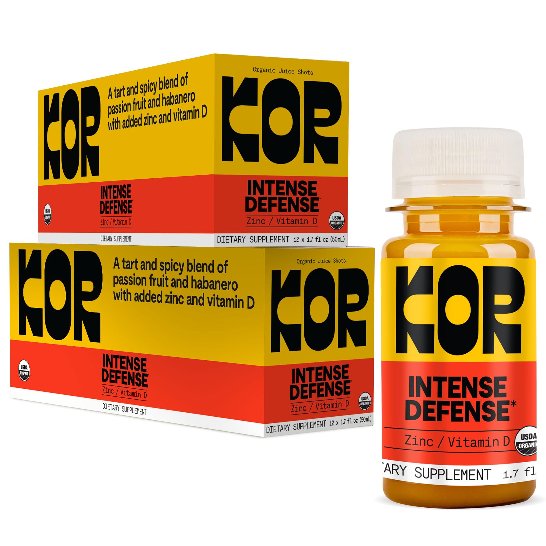 Amazon.com : Kor Shot Vitamin D & Zinc Shot - 24 Pack x 1.7 Fl Oz